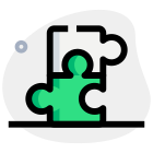 Business strategy and puzzle isolated on a white background icon