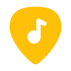 Guitar playback song on a music playlist icon