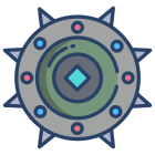 Spiked Round Shield icon