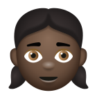 Girl Dark Skin Tone icon