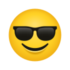 faccina sorridente con occhiali da sole icon