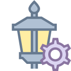 configurações de poste de luz icon