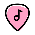 Guitar playback song on a music playlist icon