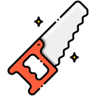 external-handsaw-home-improvements-flaticons-lineal-color-flat-icons icon