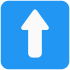 Up arrow direction for the forward place in the lane icon