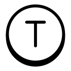 T в круге icon