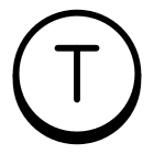 Circled T icon