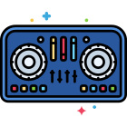 外部-DJ-コントローラー-デバイス-flaticons-lineal-color-フラット-アイコン icon