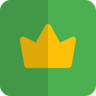 Online premium membership badge with crown logotype icon