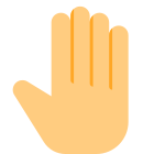 Stop hand palm hand gesture interaction islolated icon