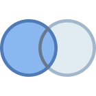 Mengendiagramm Schnittmenge & Differenzmenge links icon