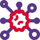 Corona virus caused severe acute respiratory syndrome icon