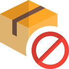 Product cannot be delivered to no shipping zone icon
