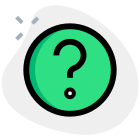 Question mark sign for help and support section icon