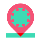 Coronavirus Hospital Map Pin icon