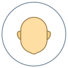 Circled User Neutral Skin Type 3 icon