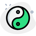 Yin Yang a concept of dualism in ancient Chinese philosophy icon