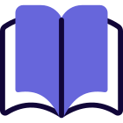 Open syllabus book for professional studies layout icon