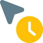 Computer application wait time or busy clock symbol icon