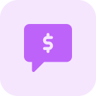 Instant online money transfer over messaging service icon