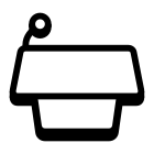 디스플레이가 있는 연단 icon
