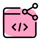 Share programming code to peers in the organization icon