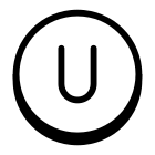Circled U icon