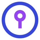 Keyhole circle icon