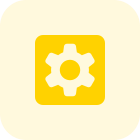 Setting cog wheel menu button isolated in while background icon