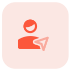 Monitoring the single user work online from home icon