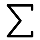 Symbol sigma, a greek alphabet used as sum of series icon