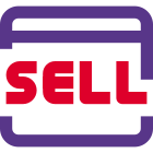 Selling products on ecommerce web portal website icon