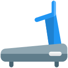 Treadmill for the cardio exercise and training icon