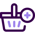 Shopping cart plus icon