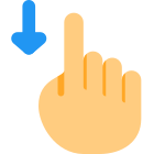 Single finger touch with slide down feature icon