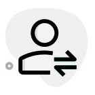 Horizontal arrow direction for left and right for cellular data transfer icon