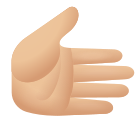 emoji-de-mão-direita-tom-de-pele-clara-média icon