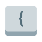 Left Curly Parentheses Key icon