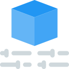 Off-set dimension tolerance of a three dimensional cubic shape icon