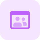 Online live web messenger for chatting and meeting icon