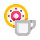 Donut coffee icon