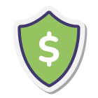 Shield With a Dollar Sign icon