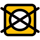 Do not tumble dry clothes symbol layout icon