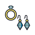 anillo y aretes icon