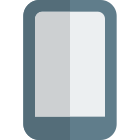 Cell phone with larger chin bezel at bottom icon