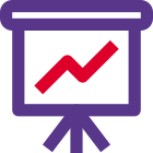 Line graph inconsistence presentation board layout specimen icon