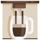外部コーヒーマシンコーヒーショップジャスティコンフラットジャスティコン1 icon