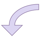 Curved Arrow Down icon