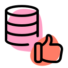 Positive feedback on a heavy duty database for large Enterprises networking icon