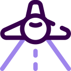 Plane Landing way icon